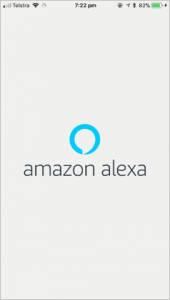 Screenshot of Amazon Alexa loading screen on iOS device