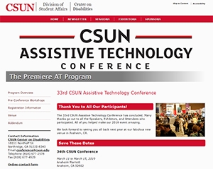 CSUN 2018 home page